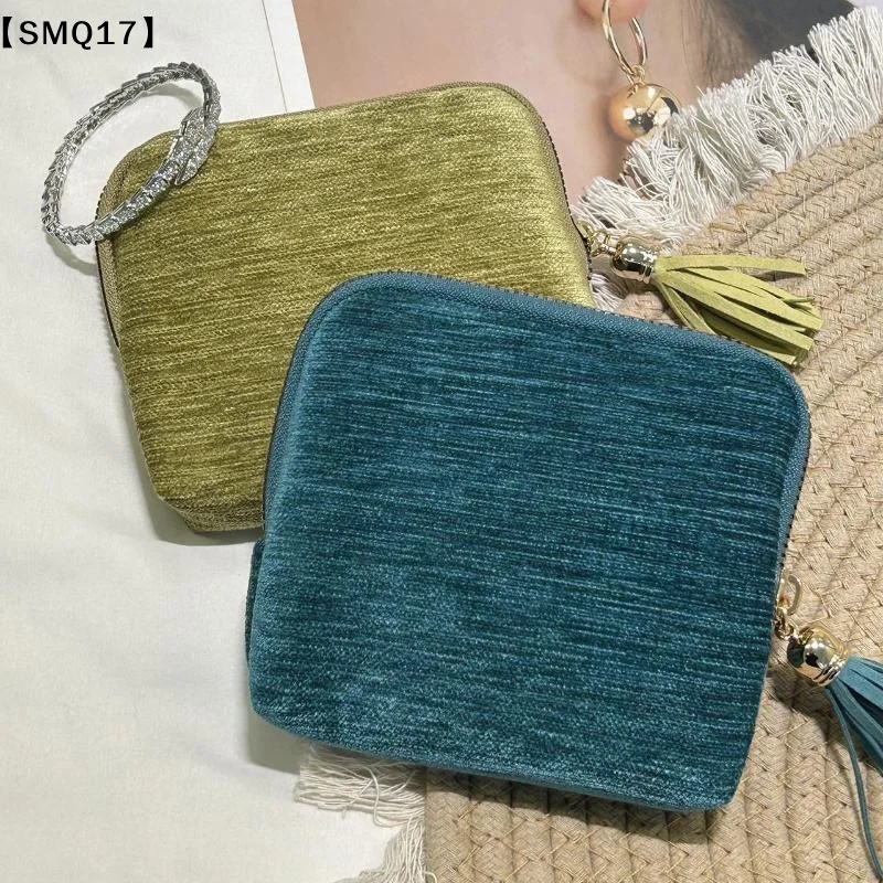 5-Layer Storage Bag Velvet Jewelry Pouch Bags For Watch Bracelet Rings Earring Portable Travel Jewelry CaseSMQ