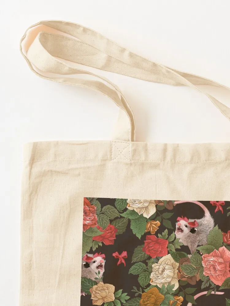 Opossum floral pattern Tote Bag canvas tote bag custom tote bag eco pack Lady bags