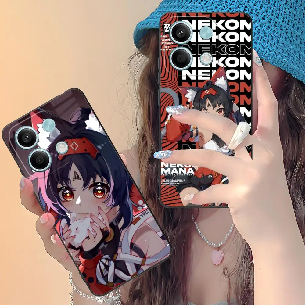 حافظة هاتف Zenless Zone Zero Nekomiya لهاتف Xiaomi Redmi Note 14 13 12 11 S Pro Plus 4G 5G غطاء طباعة ملون للهاتف الذكي الفاخر #1