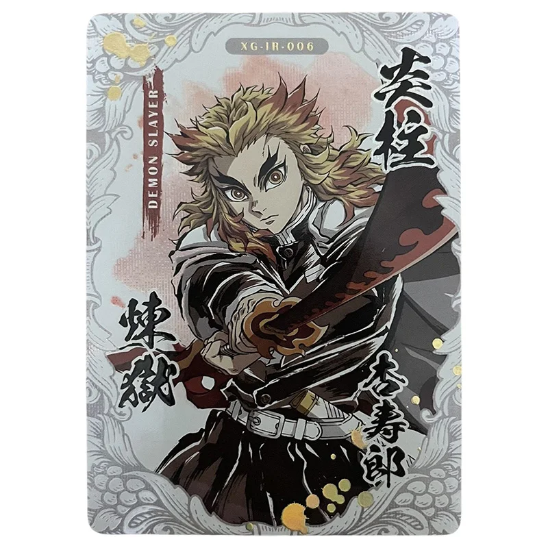 Anime Demon Slayer Toys for boys Mitsuri Kochou Shinobu Kyoujurou Tanjirou Tengen Kagaya Rare IR Collectible Card Birthday Gifts