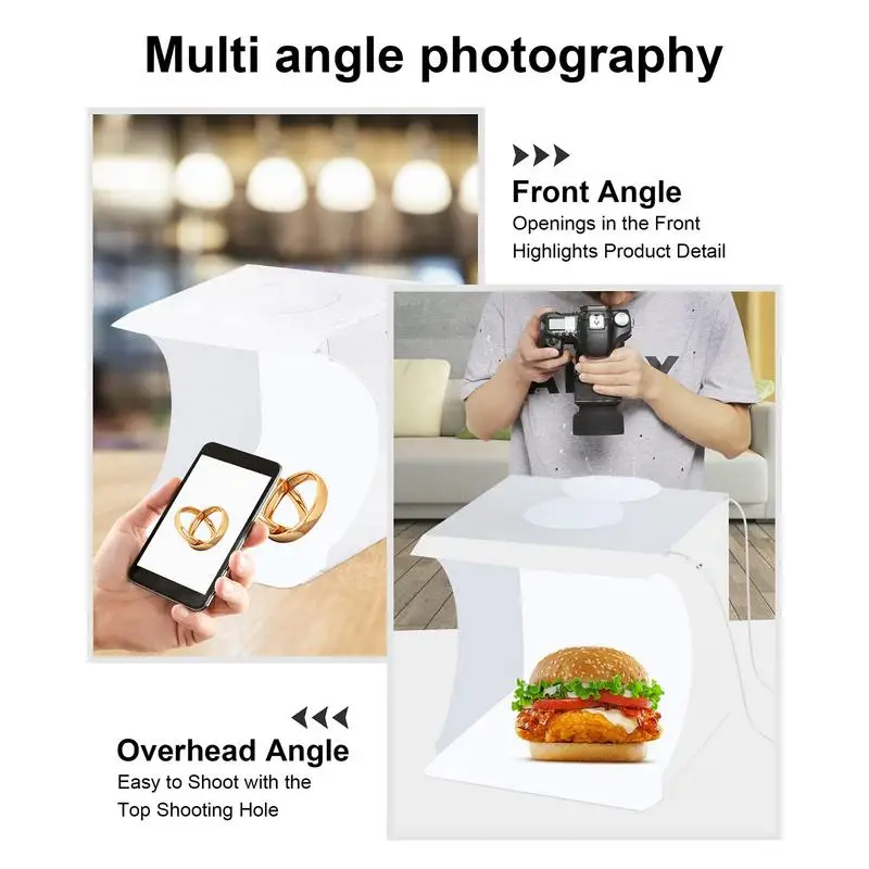 Световой короб, складной фон, световой короб для фотостудии, световой короб, крошечная фотобудка для игрушек, модели ювелирных изделий, часов, фурнитура