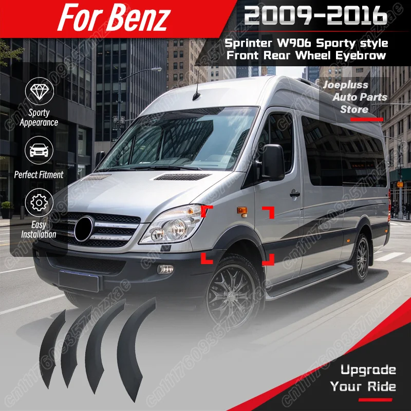 For Benz Sprinter W906 2009 2010 2011 2012 2013 2014 2015 2016 Car Front Rear Wheel Eyebrow Vehicle Wheel Arch Flare Trim Kit
