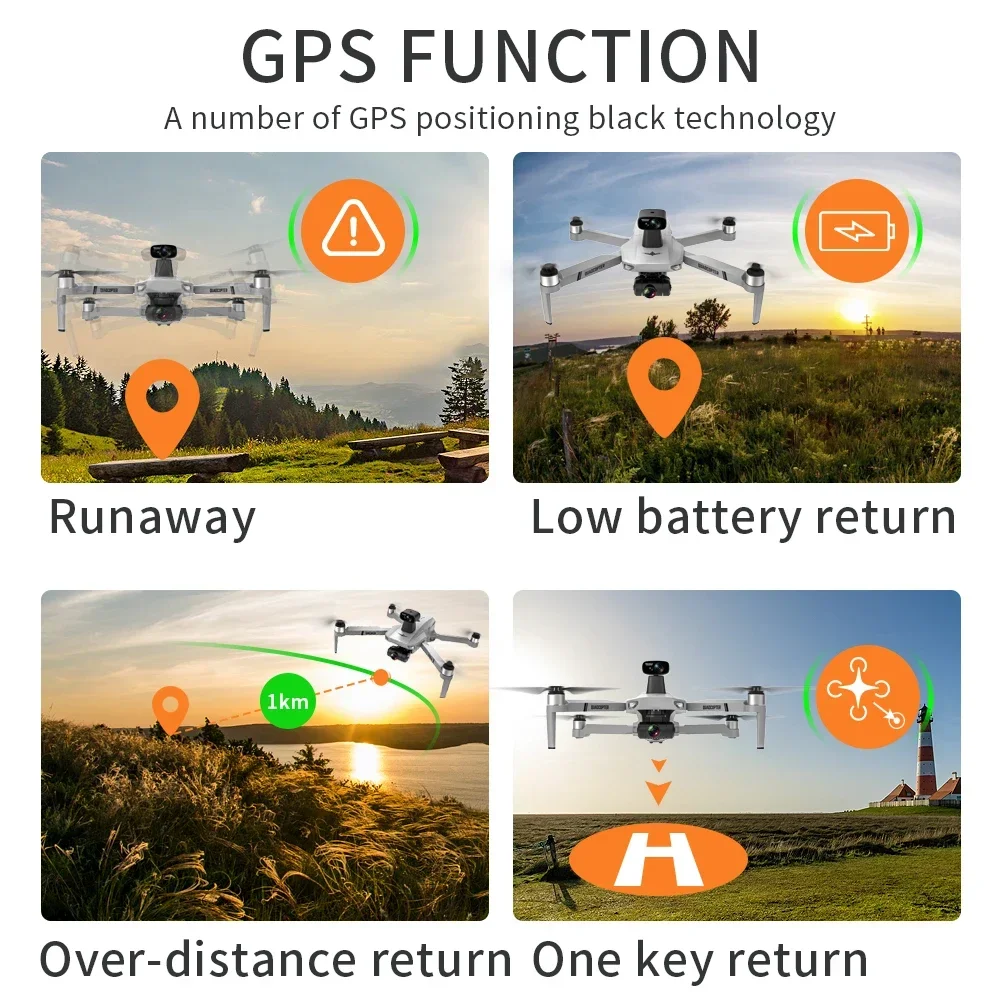 Профессиональный дрон KF102 MAX 2025 г. ° Лазерный предотвращение препятствий GPS FPV с двойной HD-камерой БПЛА и бесщеточный двигатель 5G RC Фото №5