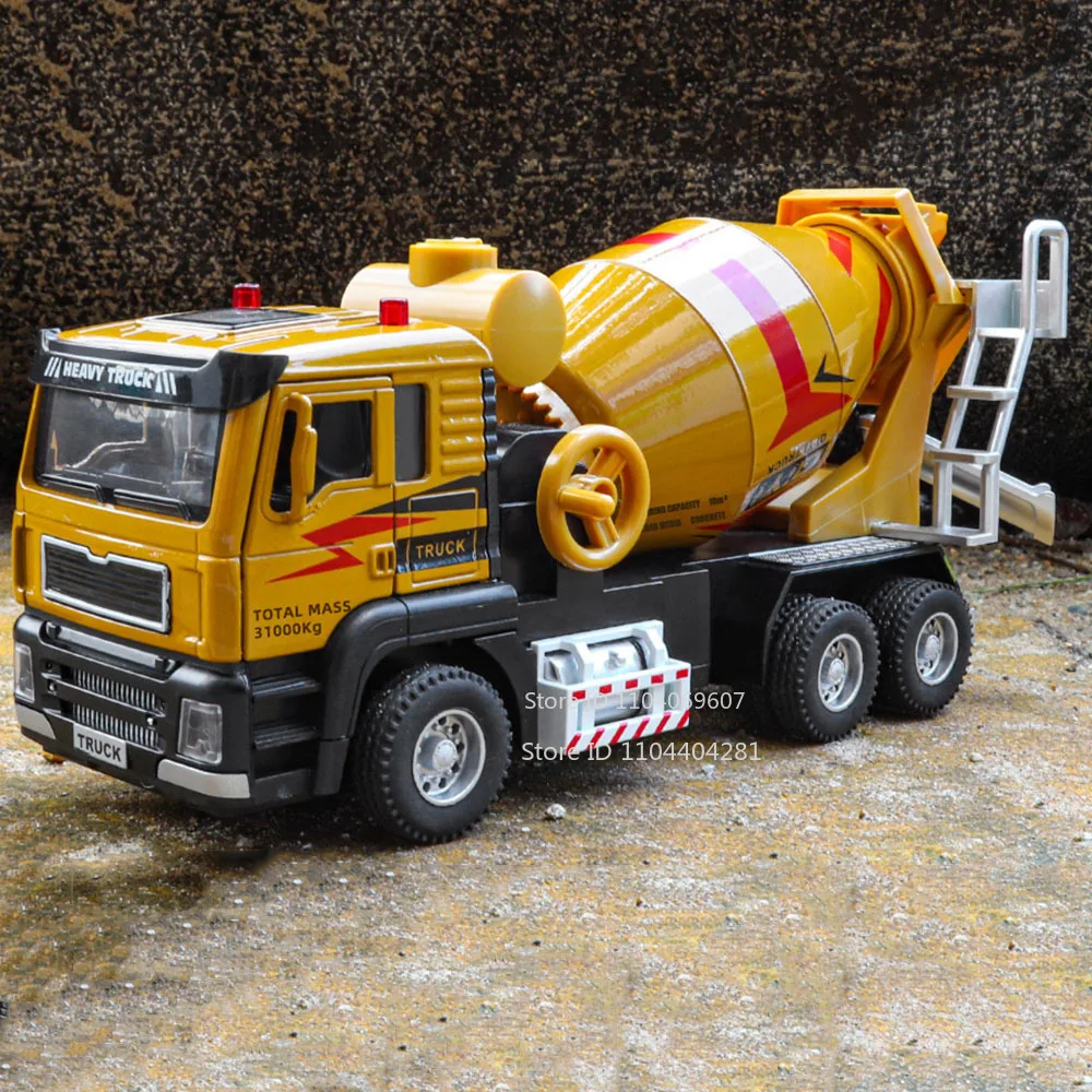 1:40 سبيكة شاحنة خلط كهربائية HQ-9 صاروخ سيارة دييكاست لعبة مجسمة الأبواب فتح ضوء الصوت التراجع المركبات لعب لغز الأطفال