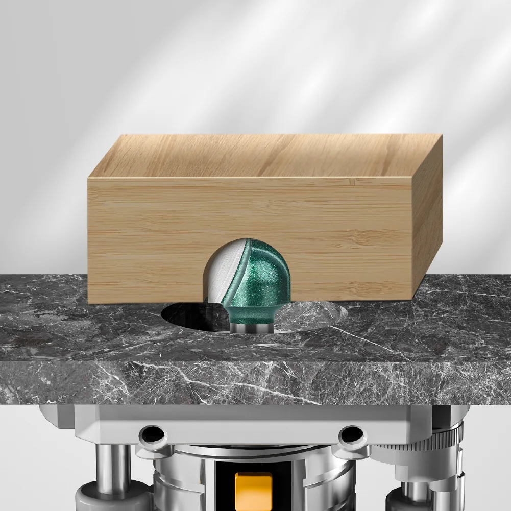 1pc 6mm 1/4 Shank Ball Nose Router Bit Set Deep Round Bottom Milling Cutter CNC Radius Core Box Solid Carbide Tools