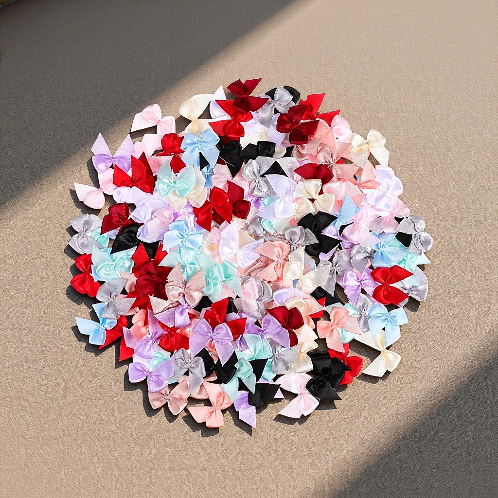 

180pcs Mini Bow Decor Small Bows For Ribbon Bowknots Clothing Accessories Scrapbooking Party Decoration Tiny Bows For