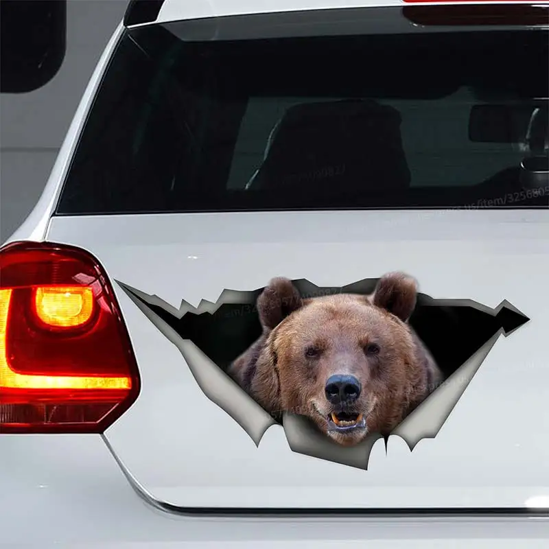 

Bear Car Sticker Car Window Waterproof Vinyl Decal on Bumper Rear Window Laptop Self-adhesive Decal For Car Accessories SH100