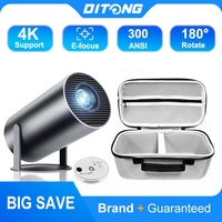 DITONG HY300 Plus HD Projector portatil 4K projetor Android LED Video Home Theater Cinema Phone mini Proyector Movie HY300 pro