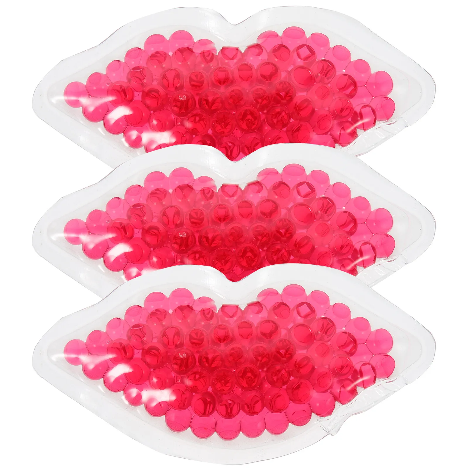 

3Pcs Lip Shape Ice Patch Premium Cooling Lip Pads Portable Cold Compress Relieve Fatigue Home Office Reusable Pack
