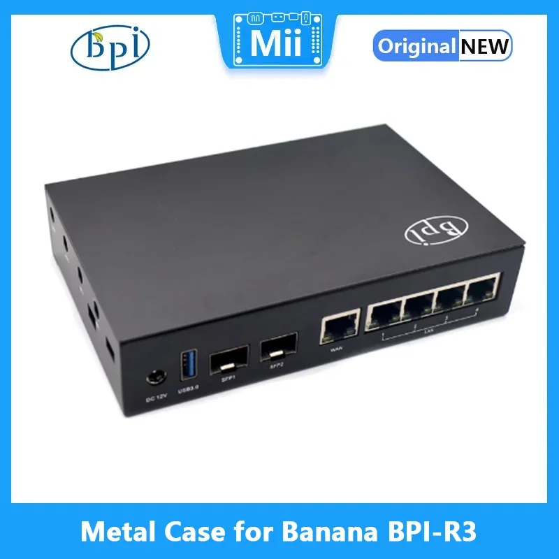 

Metal Case for Banana BPI-R3, Metal Heat Dissipation Protection Box Only Enclosure