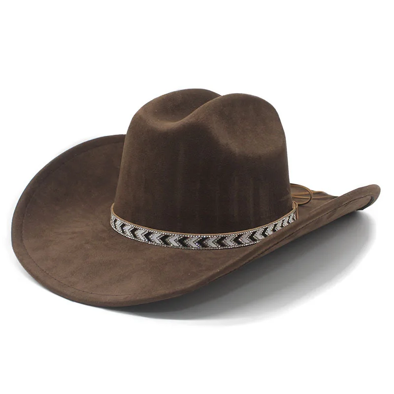 Suede Velvet Top Hat European and American Retro Fashion One-word Top Fedora Hat American-style Curled Brim Gentleman Hat