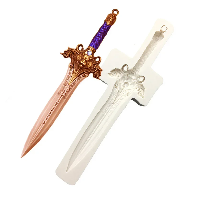 

Long Sword Silicone Sugarcraft Mold Cupcake Chocolate Baking Mold Fondant Cake Decorating Tools Fondant molds Food mold Cake box