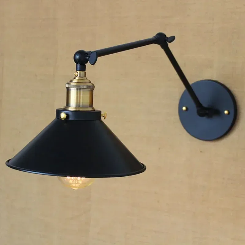 

American retro wall lamp simple creative wall lamp outdoor antique European wall lamp industrial wrought iron bedroom lamps