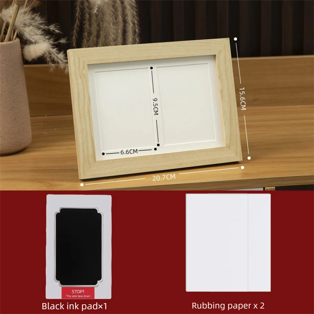 Pet Paw Print Memorial Ink Pad Frame Dog Cat Paw Print Handmade DIY No-Wash Ink Pad Hand Print Frame