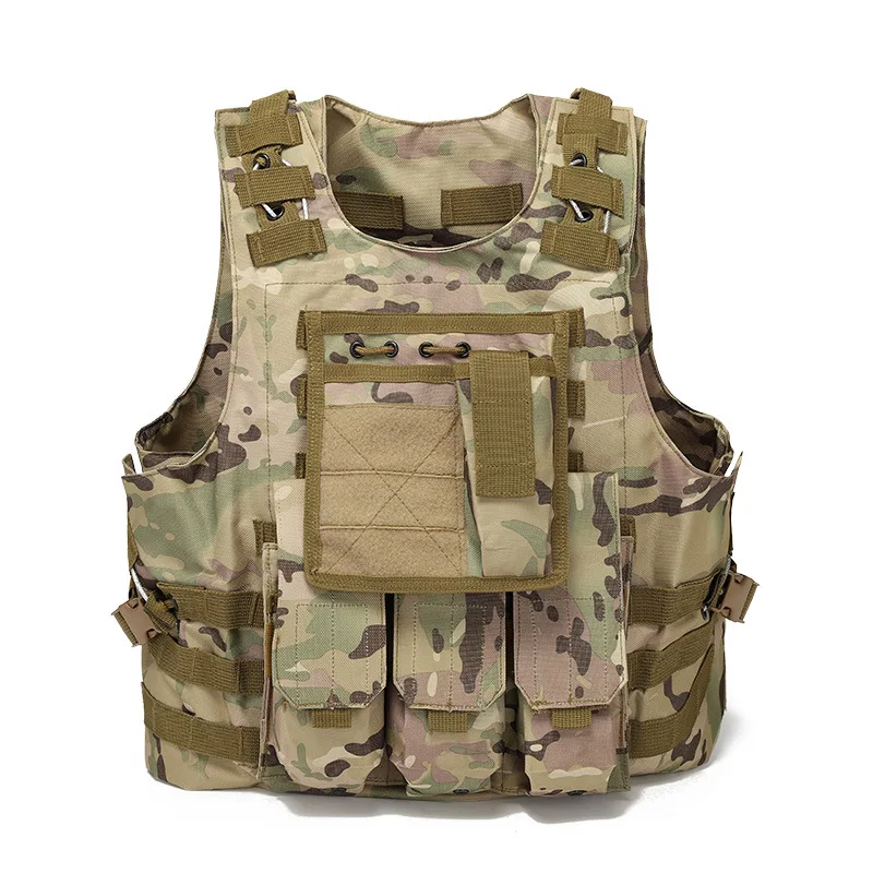 Chaleco táctico MOLLE camuflaje airsoft asalto caza combate seguridad