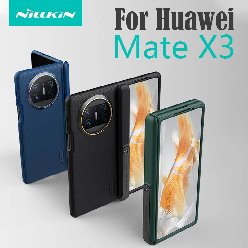 

For Huawei Mate X3 Case NILLKIN Soft Leather Fold TPU PC 180°Folding Cover For Huawei MateX3 With Phone Holder For Mate X3 Case