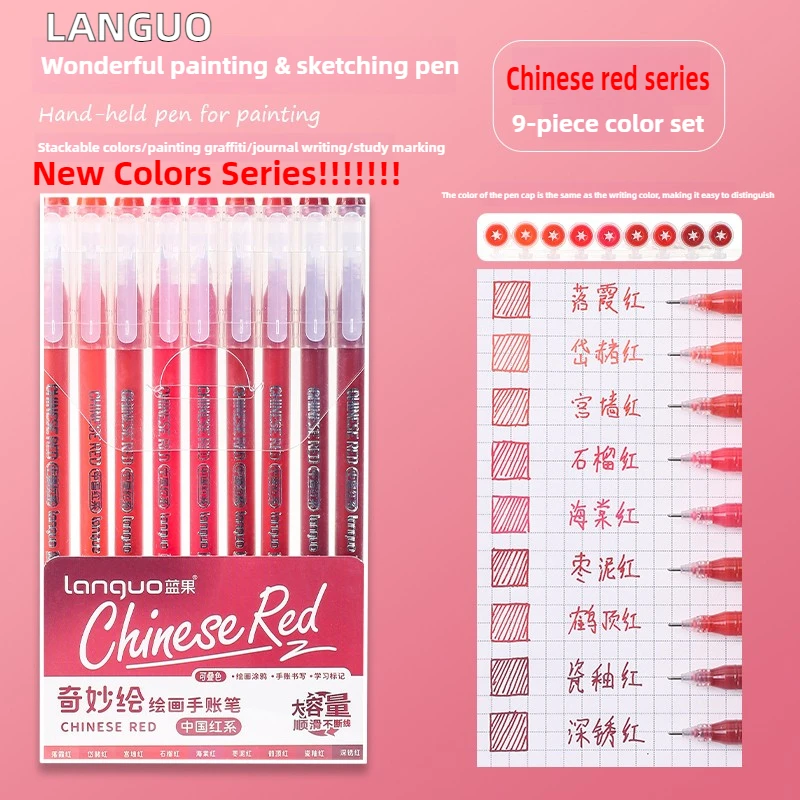 

198/6 шт. Набор гелевых ручек Kawaii Morandi, художественные маркеры, разноцветные гелевые чернильные ручки, шариковая ручка с подкладкой, школьные канцелярские принадлежности, подарочная ручка