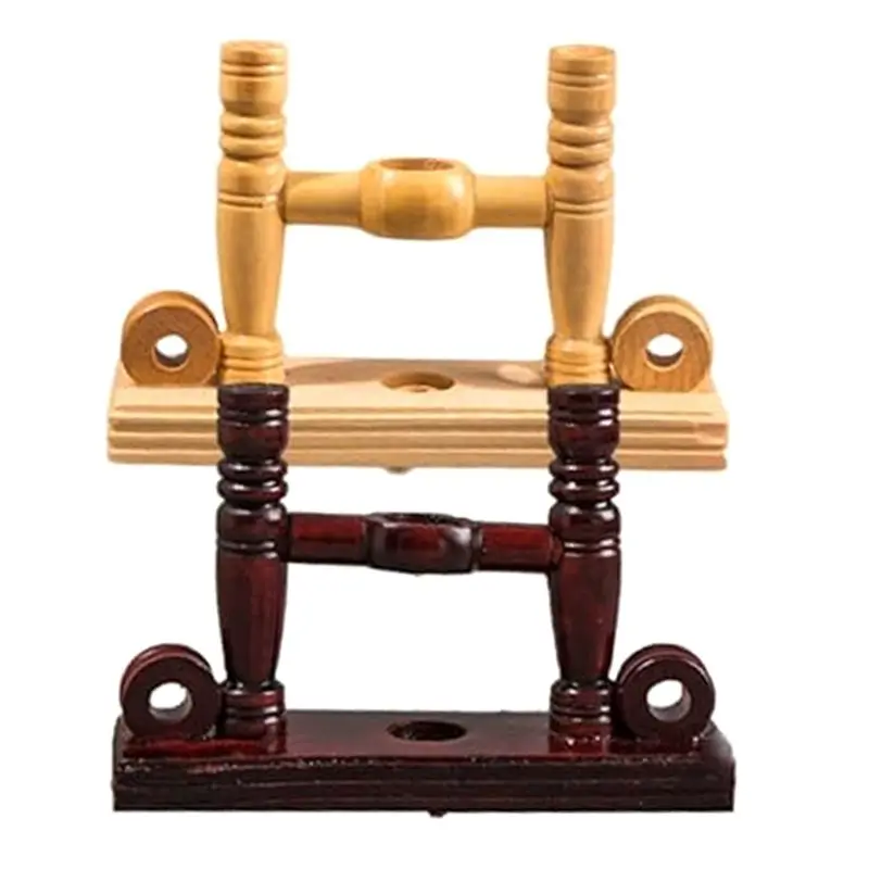 Wooden Palace Fan Holder Set For Japanese Hand Fans, Two Piece Display Bracket For Home Decor Limited Time Offer