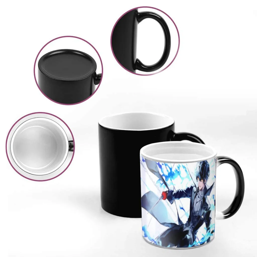 Game Persona 5 Classic Anime Magic Hot Cold Heat Temperature Sensitive Color Changing Coffee Tea Milk Mug Cup