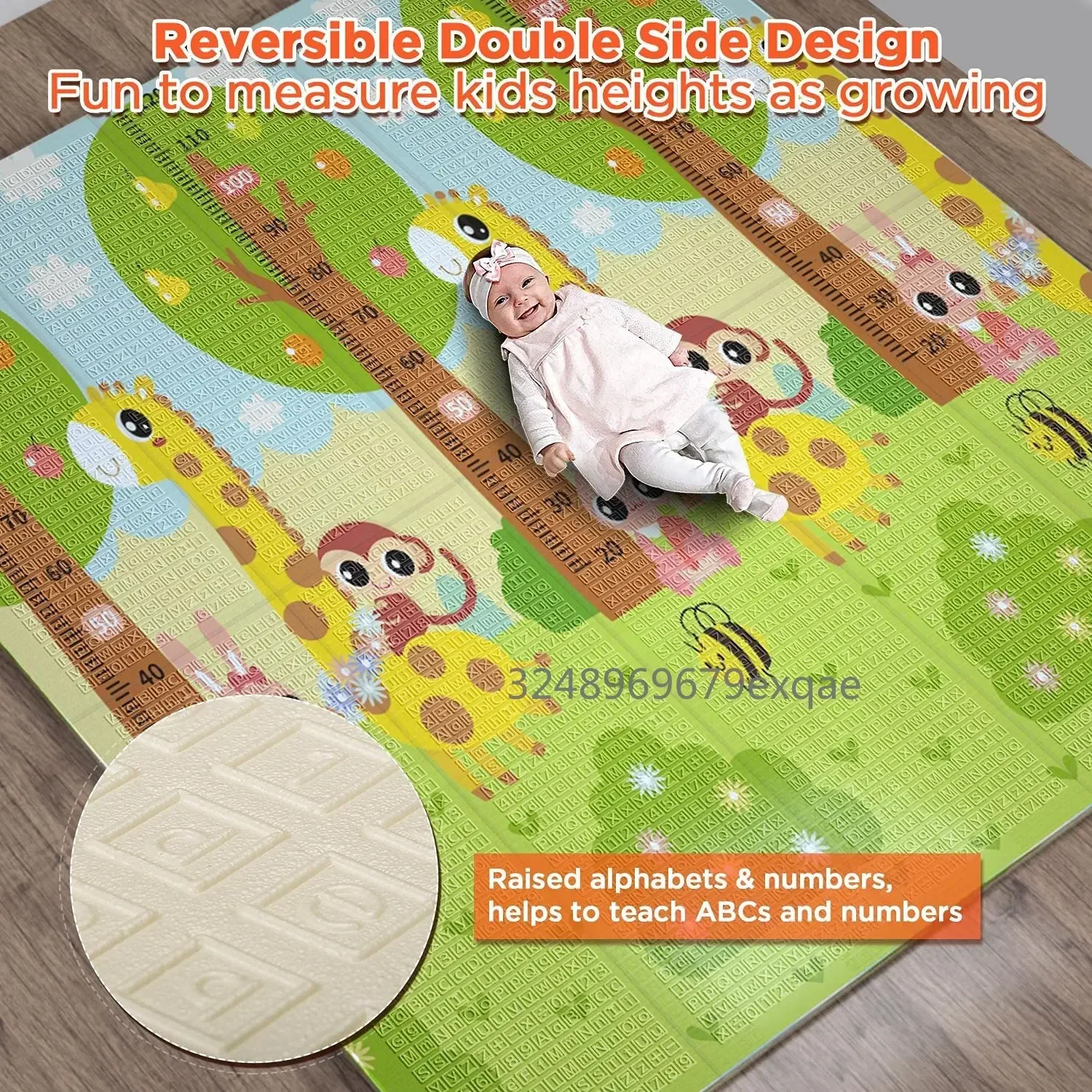 Coperta per bambini XPE Foam tappetino da gioco per bambini pavimento morbido tappetino per gattonare giocattoli per bambini tappeto pieghevole per attività di gioco con borsa