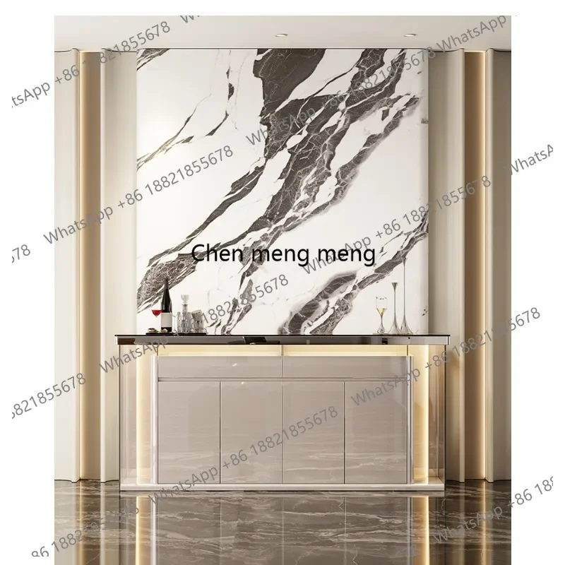 

M46 Italian light luxury sideboard, living room entrance cabinet, wall-to-wall integrated high-end restaurant locker
