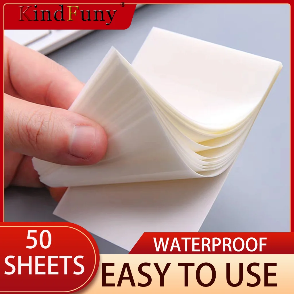 

50 листов креативные прозрачные ПЭТ водонепроницаемые липкие блокноты для заметок, школьные канцелярские принадлежности, офисные принадлежности