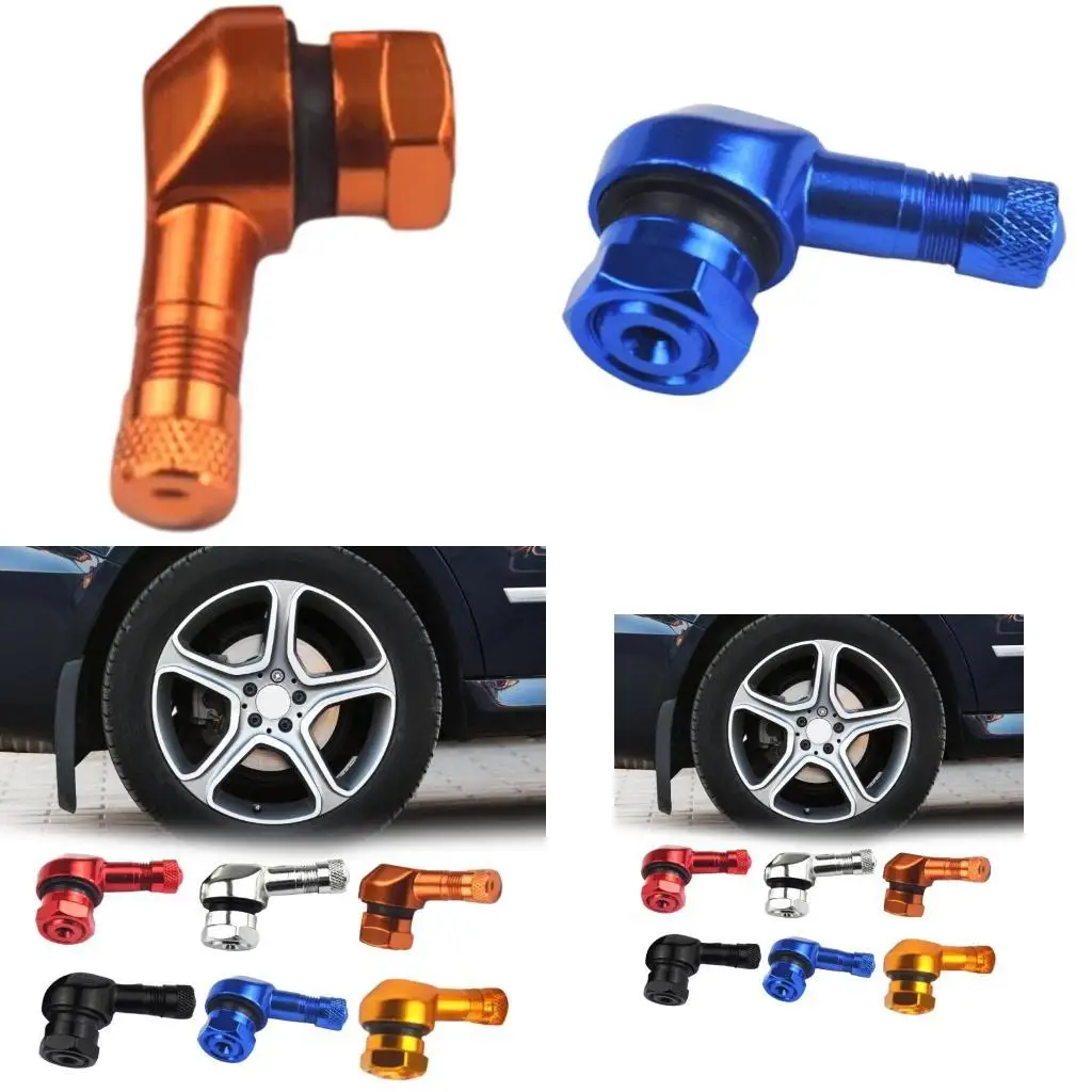 

31BC Motorcycle Tire Valves Stems 90 Degree Wheel Tire Stem for Most Motorbike Replacement Aluminum Tubeless Tyre Valves Stem
