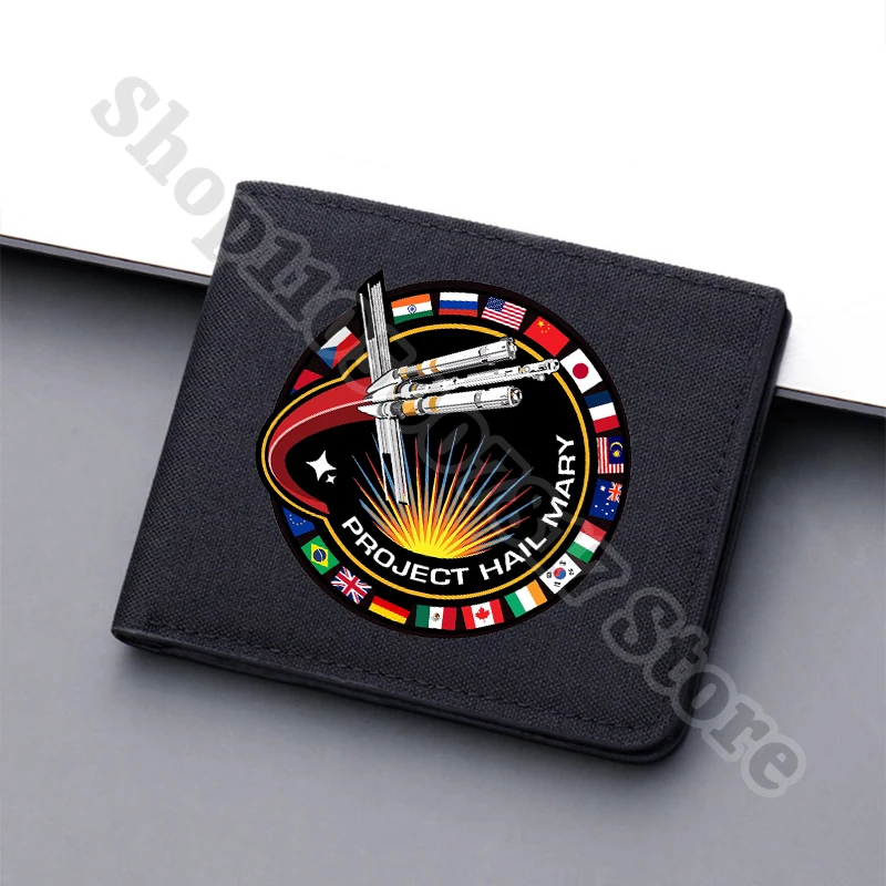 Portefeuille pliable pour homme, porte-cartes tendance, porte-monnaie pour enfants Project Hail Mary Sci-Fi Rocky, pochette de rangement mignonne Anime, sac à monnaie, cadeaux