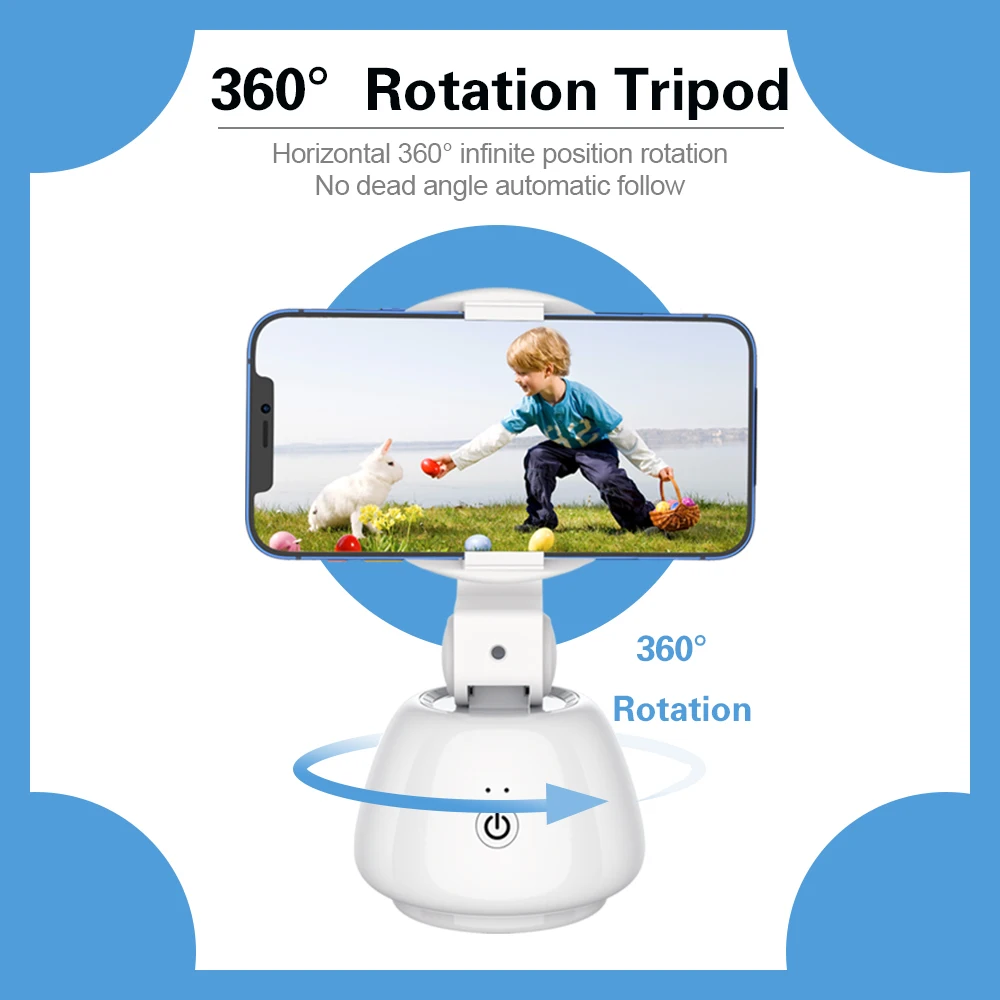 360 ° 회전 추적 짐벌 스태빌라이저, 자동 얼굴 추적 제스처, 스마트 촬영, 휴대폰 거치대, 라이브, 브이로그, 비디오 녹화용
