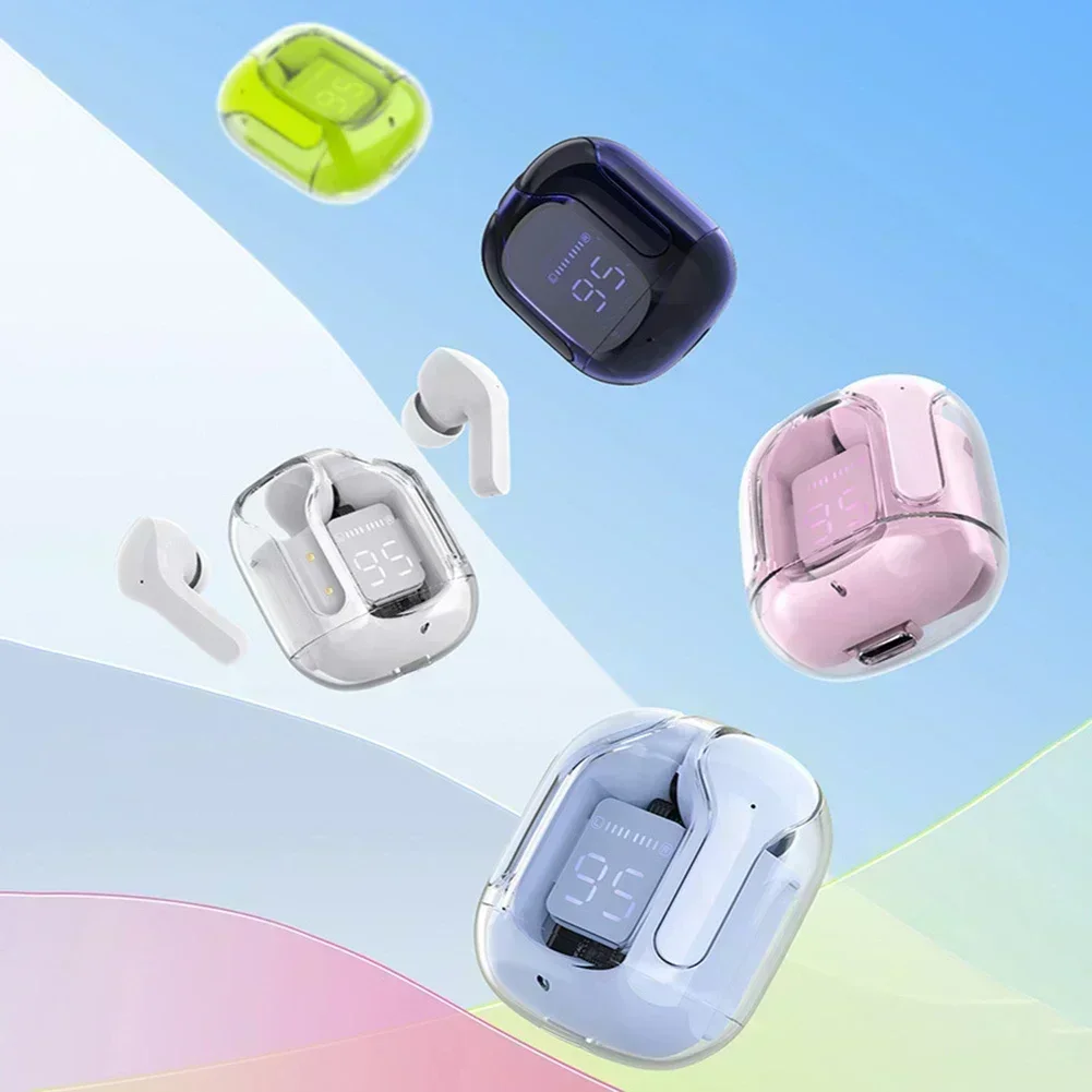 T2 سماعات أذن لاسلكية صغيرة LED شاشة ديجيتال الطاقة TWS سماعة رأس لاسلكية صوت ستيريو سماعات بلوتوث 5.3 لشاومي هواوي
