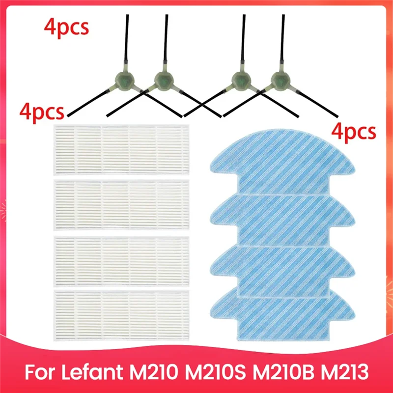 

AA81-HEPA Filter Side Brush For Lefant M210 M210S M210B M213 Robot Vacuum Cleaner Parts Accessories For OKP K3