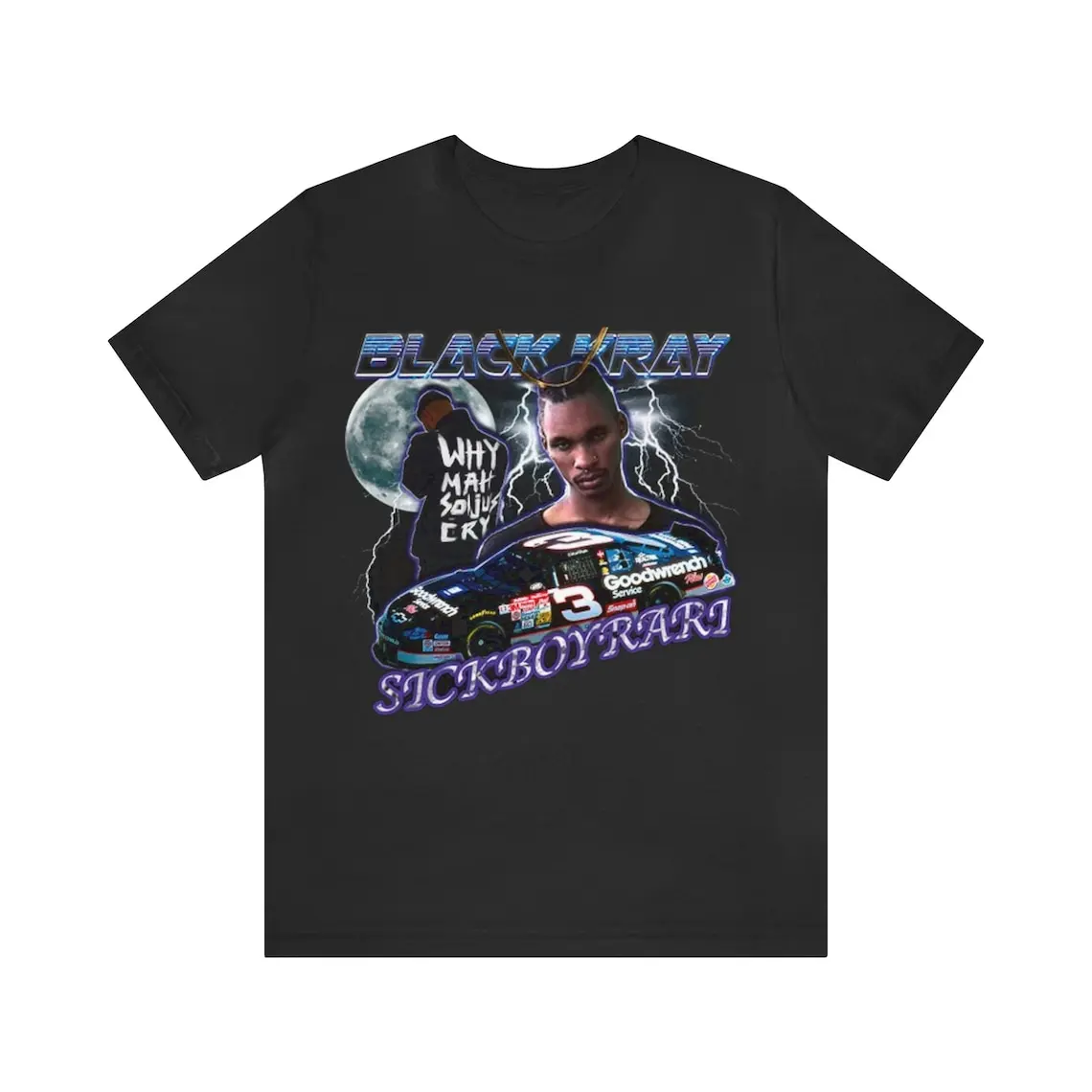 Black Kray Sickboyrari T Shirt Goth Money Records GMR RCB Reptilian Club Boyz T Shirt Unisex Jersey Short Sleeve Tee