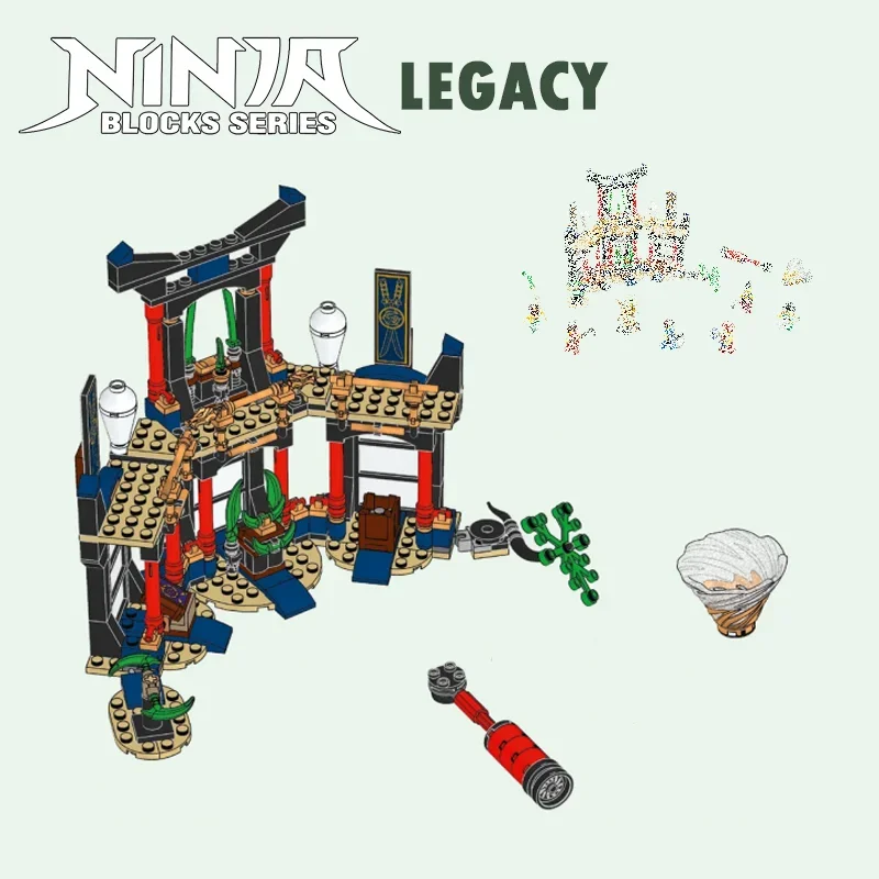 

Ninja 4 Series328pcs Toumament of Elements Building Blocks Bricks Gold Lloyd Eyezor 7 Figures For Children Xmas Technical Gifts