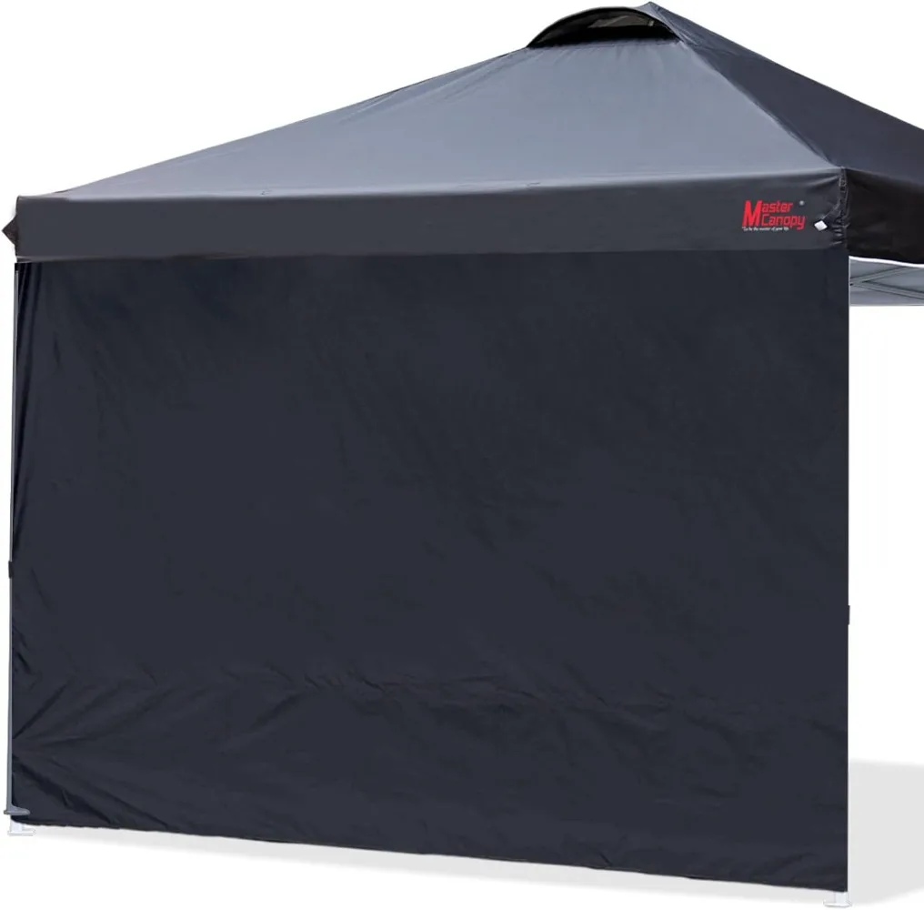 Durable Pop-up Canopy Tent with 1 Sidewall (10'x10',Black)