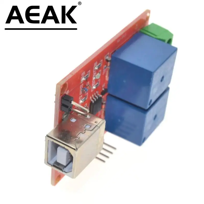 2 Channel USB Relay Module Programmable Computer Control For Smart Home DC 5V AEAK