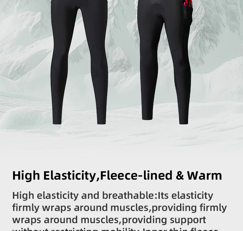 YKYWBIKE Damen Winter-Radträgerhose, Thermo-Fleece, warme lange Hose für Damen, Rennrad-Trägerhose, Fahrradbekleidung – Detail 14
