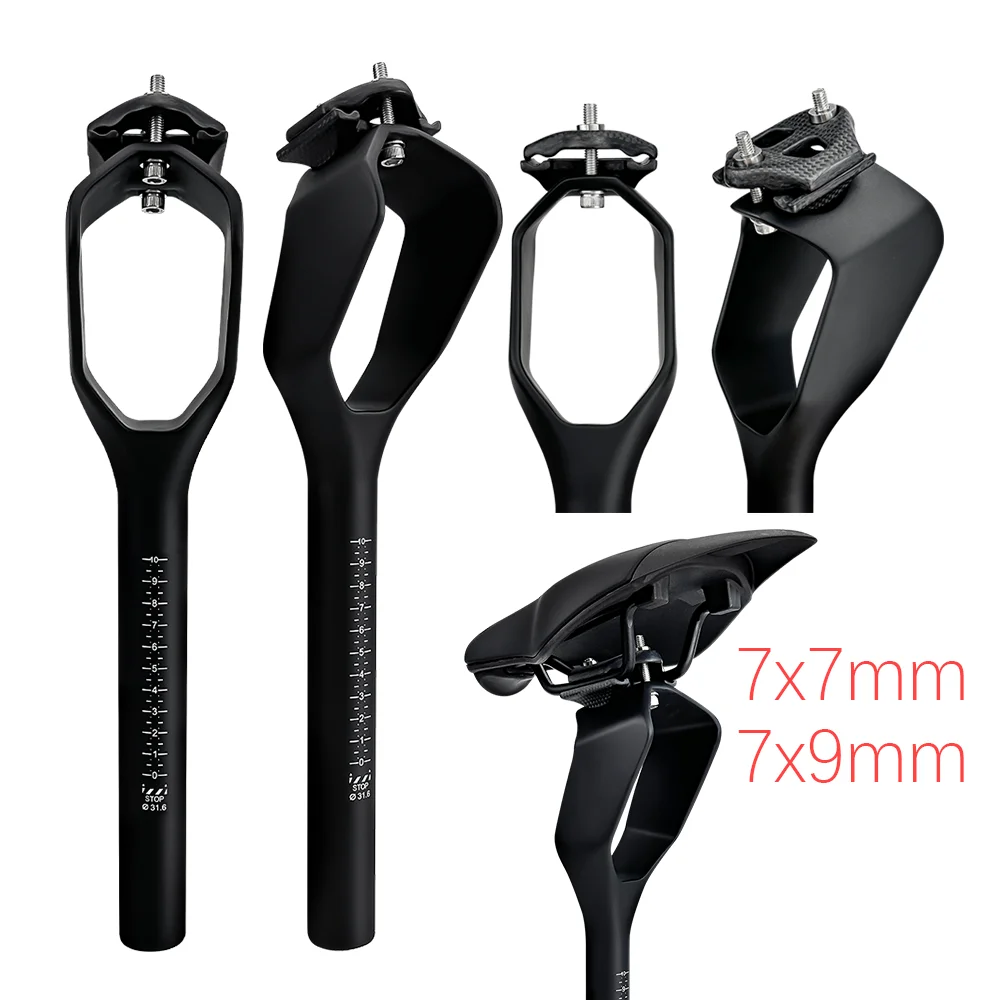 BALUGOEU Carbon MTB Mountainbike Rennrad Sattelstütze Rennrad Sattelrohr mit festem Zahn 350MM Matt – Detail 11