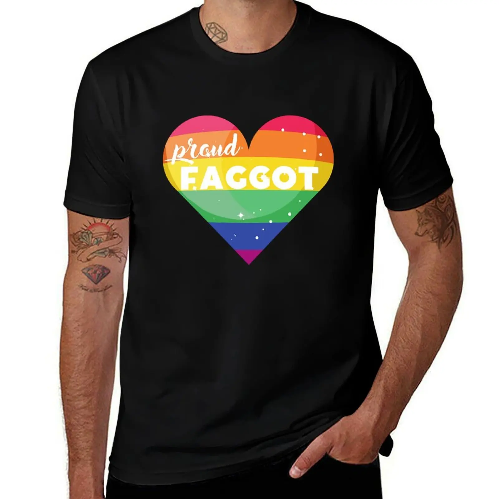 

Proud faggot T-Shirt anime tshirt man t shirt summer man t shirt heavy cotton T-Shirt