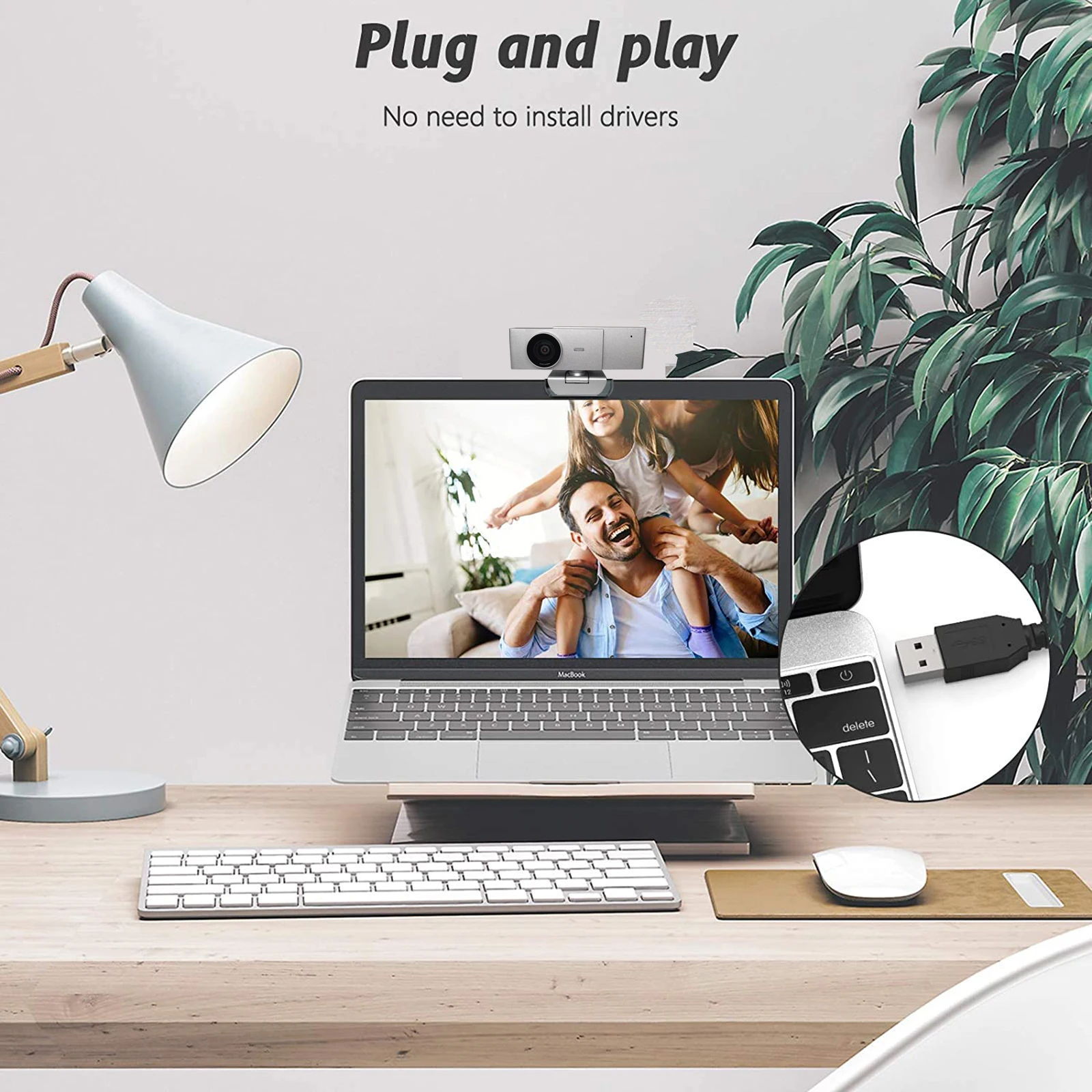 Web Camera 1080p Zoom Webcam for Laptop Desktop PC Video Calling Webcam Web Cam 4K