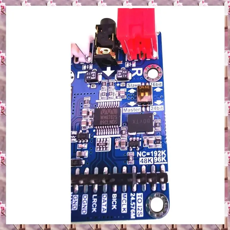 2025 Dlhifi I2S ADC Hifi Audio Acquisition Card Module WM8782S Master Slave Mode Development Board 24BIT 192K 96K 48K Blue 1 PCS