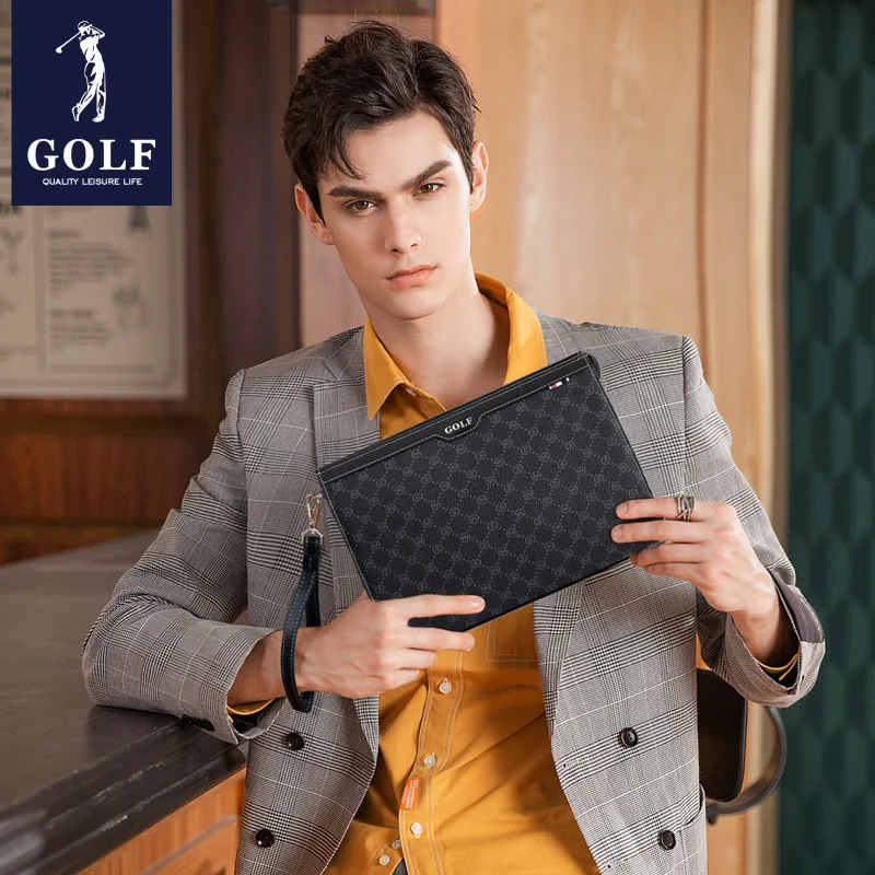 GOLF-Large Capacity Handbag for Men, Business and Leisure Handbag, Versatile Envelope Bag,Men use hand-held bags，Fashion in 2024