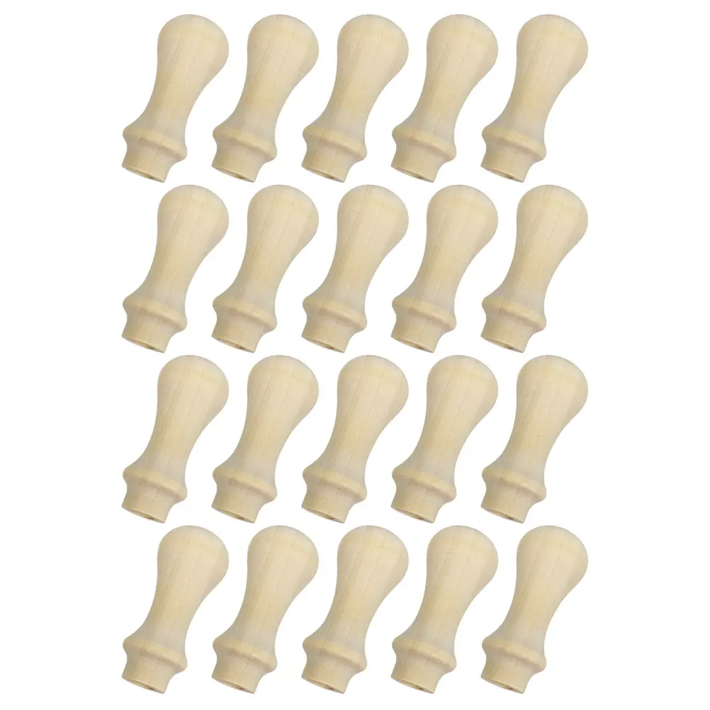

20pcs Wooden Stamper H Retro Macaron Color Smooth Polished Wax Melting Tool Envelope Seal Long Term Use Comfortable Grip