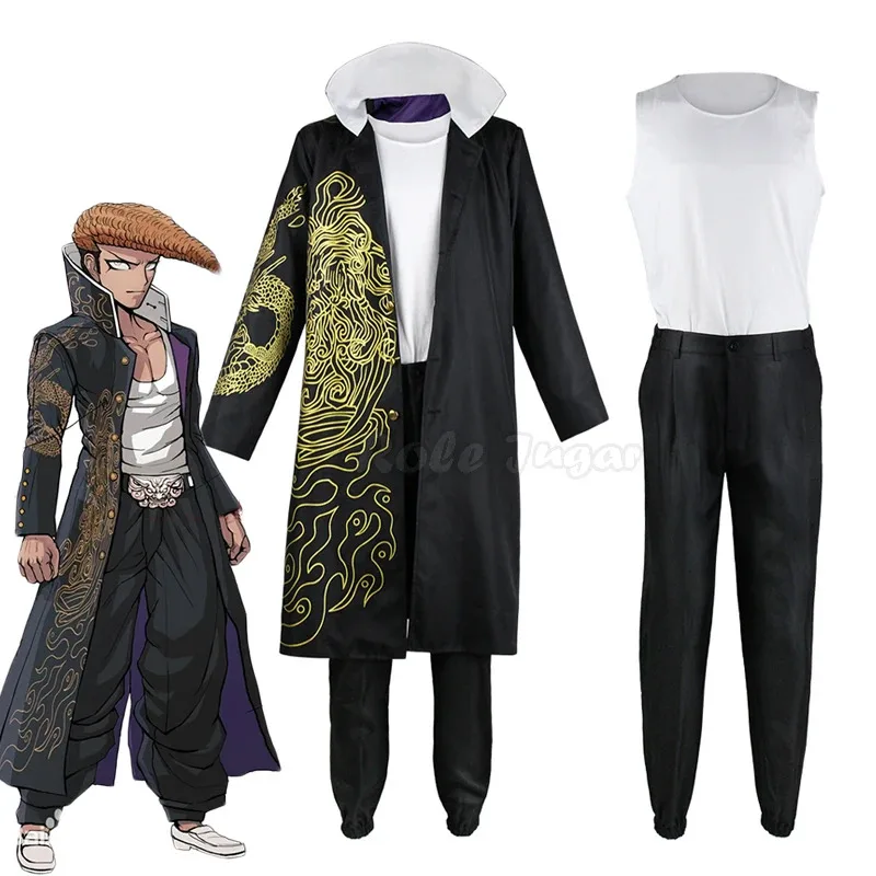 

Костюм для косплея аниме Danganronpa, японский костюм Bosozoku, плащ Mondo Owada, пальто, костюмы для вечеринки на Хэллоуин, C175M