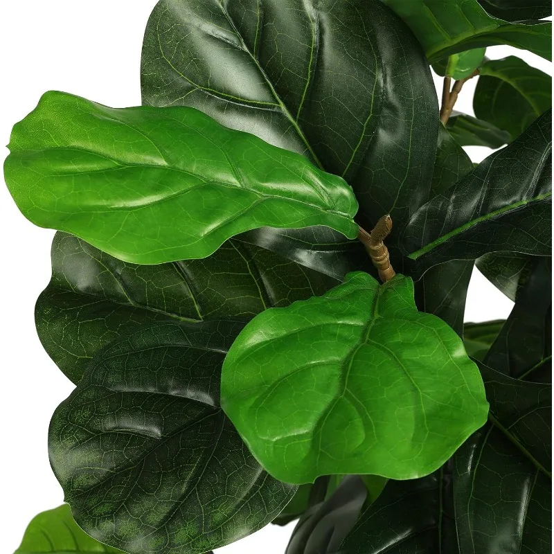 Artificial Fiddle Leaf Fig Tree 6ft Tall 86 Decorative Faux Fiddle Leaves Fake Fig Silk Tree in Pot Artificial Tree for Home