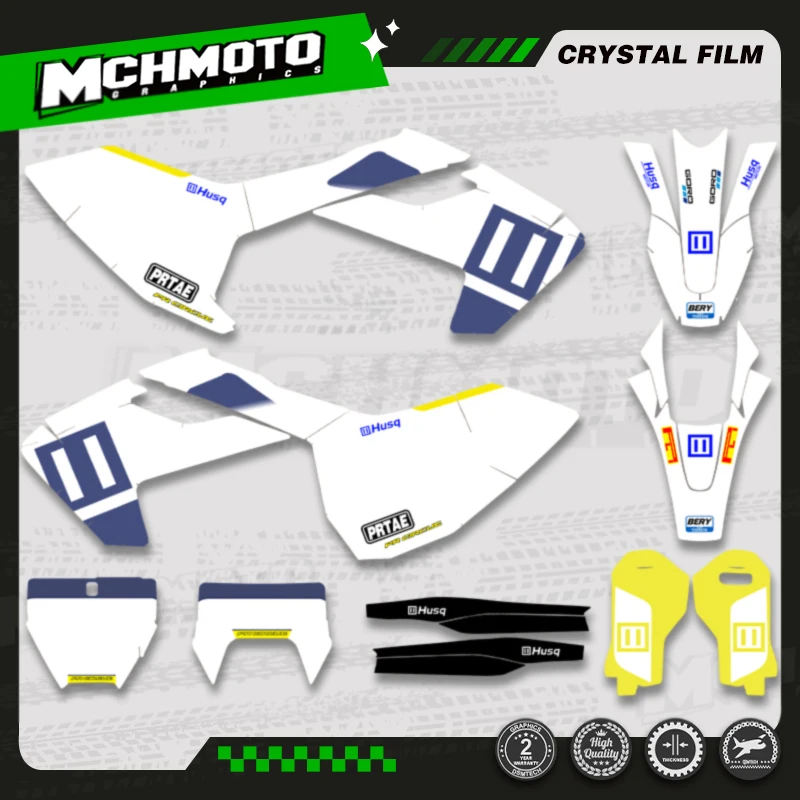 

MCHMFG Custom Team Graphics Decals Stickers Kit For Husqvarna 2016-2018 TC250 2017-2019 TE250 Stickers