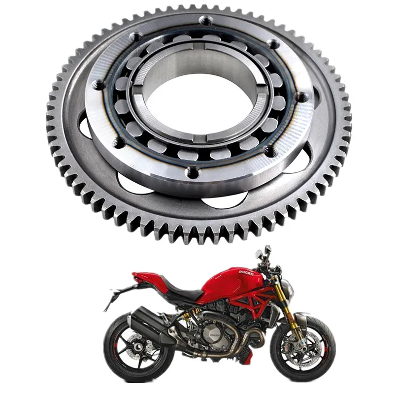 For Ducati Monster 1260 2017  Motorcycle One Way Bearing Starter Clutch Gear & Flywheel Assy