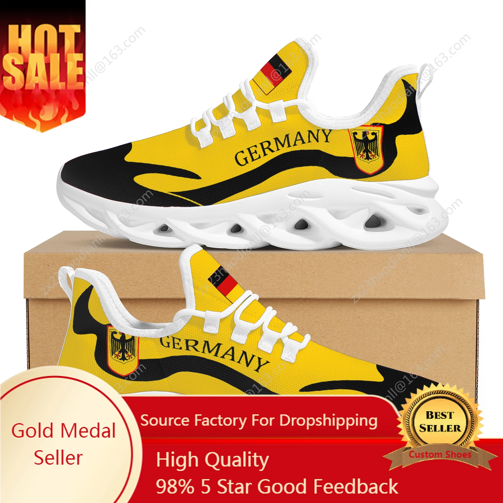 

New German Flag Design Sneakers Russian National Emblem Printing Comfortable Platform Casual Shoes Girls Non-slip Lace-up Shoes