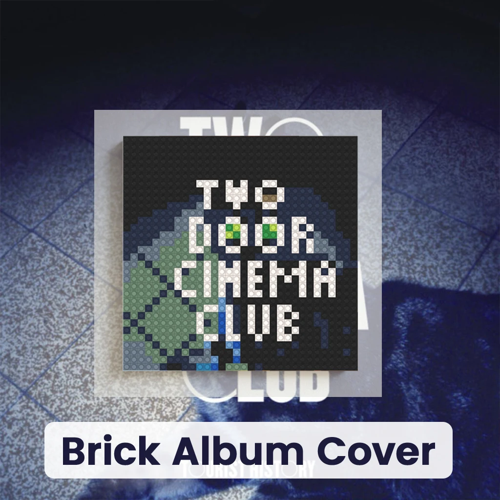 

T-Two Door Cinema Club Indie Pop Rock Music Album Cover Building Blocks Mosaic Pixel Art Brick Painting DIY Home Wall Decor