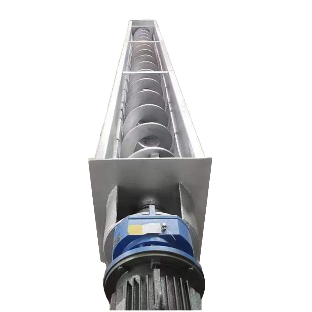Custom Stainless Steel U-Shaped Screw Feeder Shaftless Screw Conveyor Sludge Conveying Screw Conveyor Factory Manufacturer