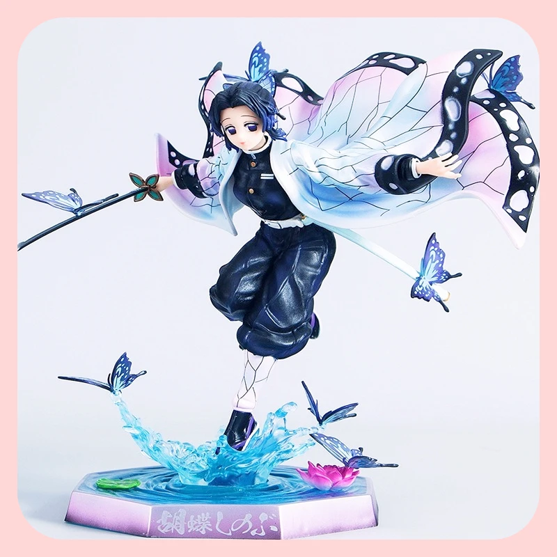 32cm Anime Figures Kochou Shinobu Action Figure Demon Slayer Kamado Nezuko Tanjirou Rengoku Figurine Model Toys Birthday Gifts